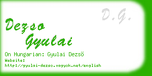 dezso gyulai business card